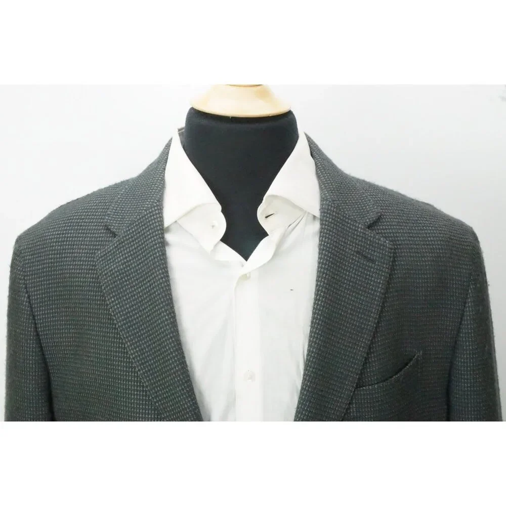 Ermenegildo Zegna Wool Silk Gray Woven Textured CURRENT Sport Coat Jacket 46R